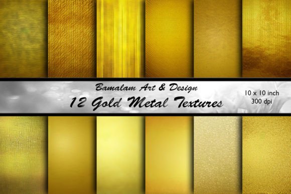 12 Gold Metal Textures