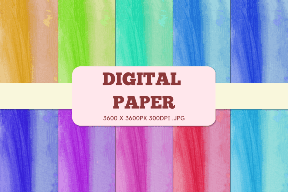 Beautiful 2 Digital Paper Watercolor