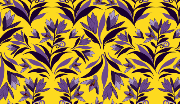 Crocuses Flowers on Yellow Background: A Versatile Digital Asset for Creative Design