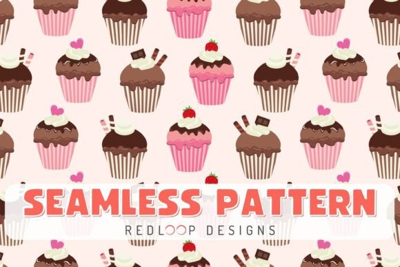 Cupcakes Seamless Pattern: Versatile Design Asset