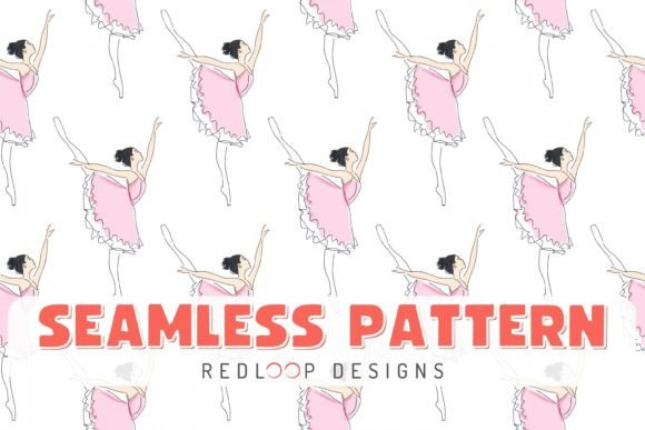 Dancer Ballerina Seamless Pattern