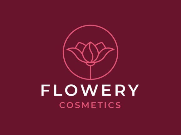 Flowery Cosmetics Logo Template: A Minimalist Branding Solution