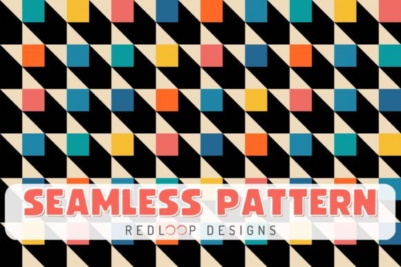 Geometric Squares Seamless Pattern for Versatile Design