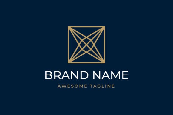 Luxury Square Abstract Logo Template