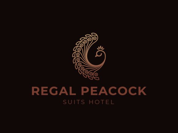 Peacock Suites Hotel Logo Template