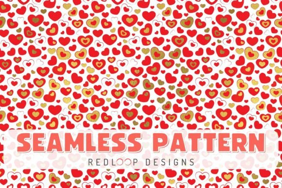 Red Hearts Seamless Pattern