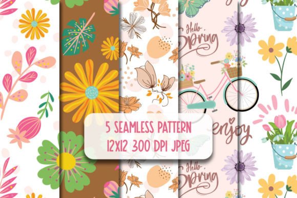Spring Seamless Pattern, Digital Paper