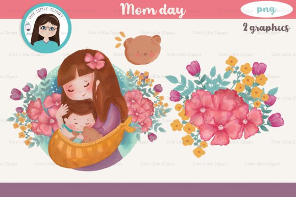 Watercolor Mother s Day Illustration