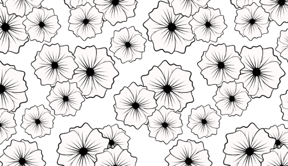 White Flowers Seamless Pattern